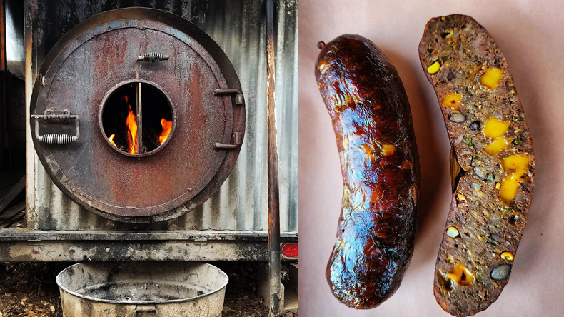 The pit and Frito pie sausage at InterStellar BBQ in Austin