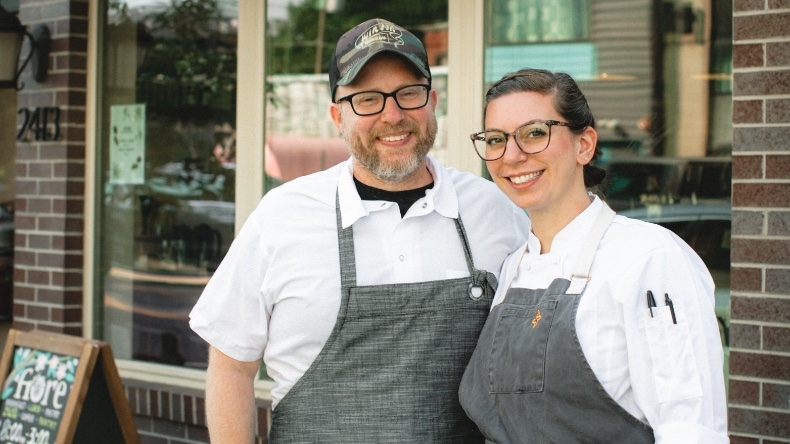 Apron provided by Chef Works exclusively from Cintas; photo by Neal Santos 